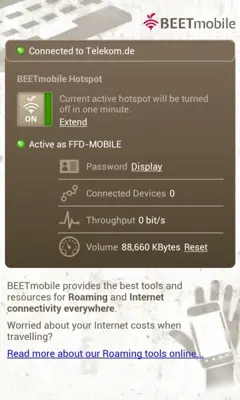 BEETmobile Hotspot android App screenshot 1